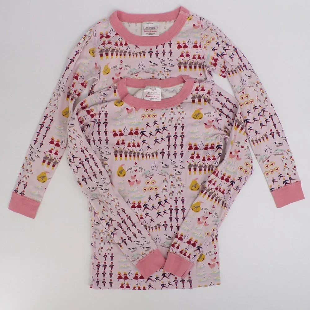 Hanna Andersson Girls' Organic Cotton Pajama Tops (2)  - sizes 8 and 10